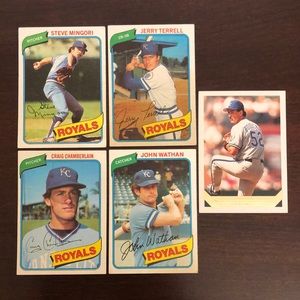 Vintage Topps MLB Kansas City Royals Baseball Card Bundle